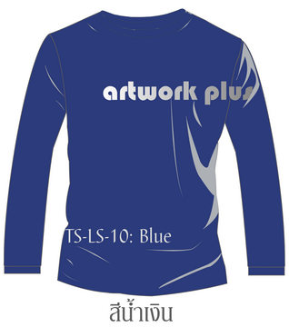 T-Shirt, TS-LS-10, เสื้อยืดแขนยาว สีน้ำเงิน